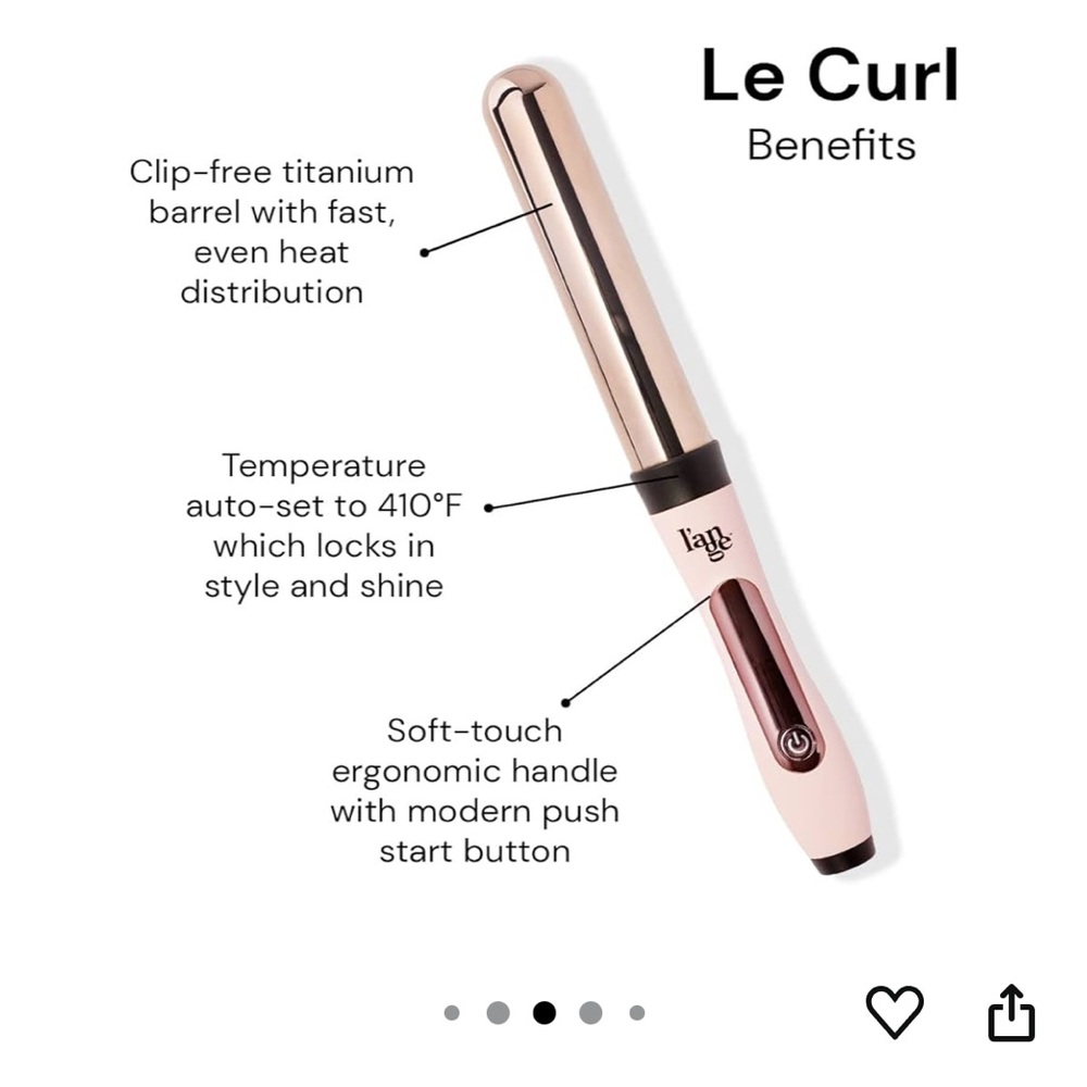Lange Pink and Black Curling Iron